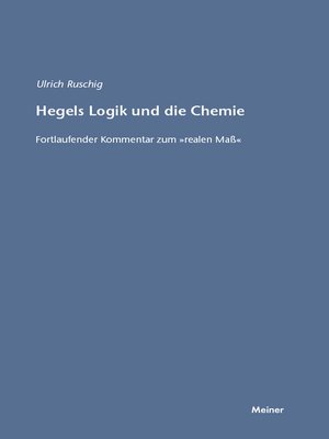 cover image of Hegels Logik und die Chemie